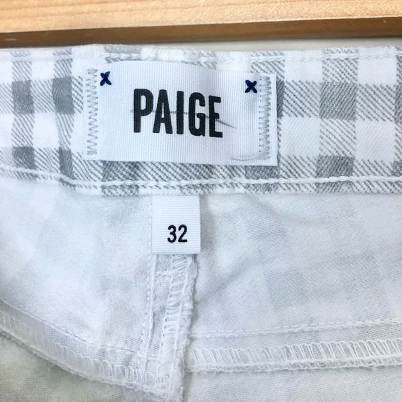 Paige Gray Gingham Verdugo Ankle Skinny Jean Size 31 - Picture 9 of 9